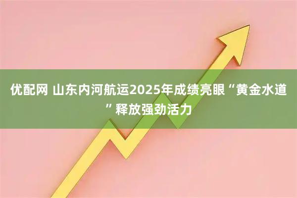 优配网 山东内河航运2025年成绩亮眼“黄金水道”释放强劲活力